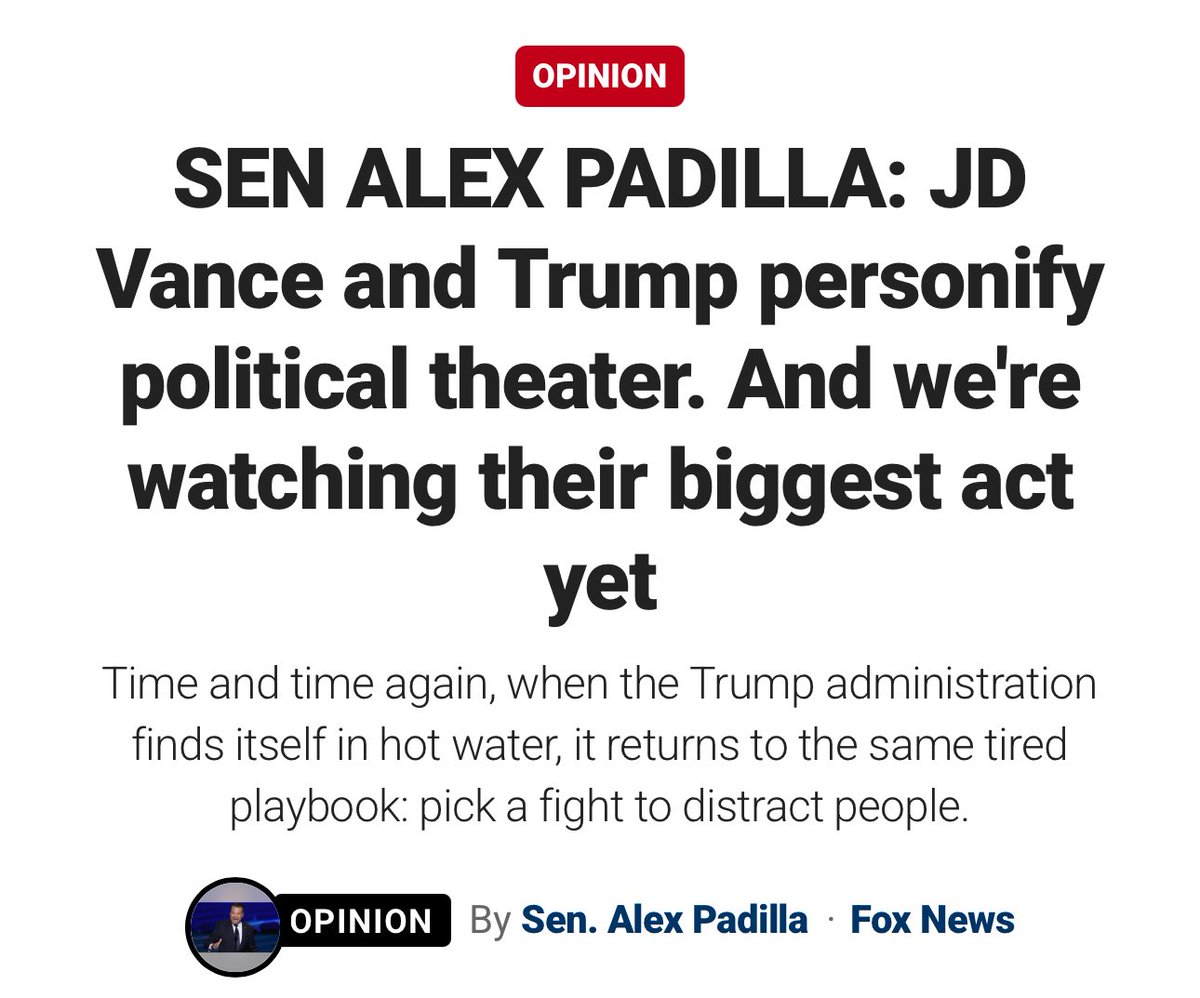Senator Alex Padilla tweet media