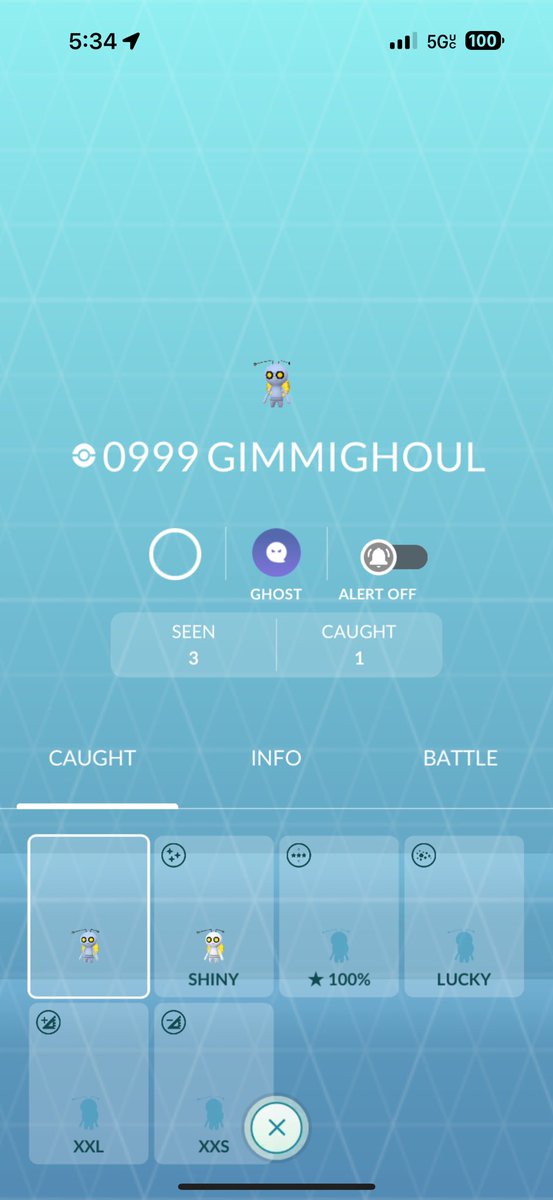 Not bad for my first Gimmighoul registered to the dex.
