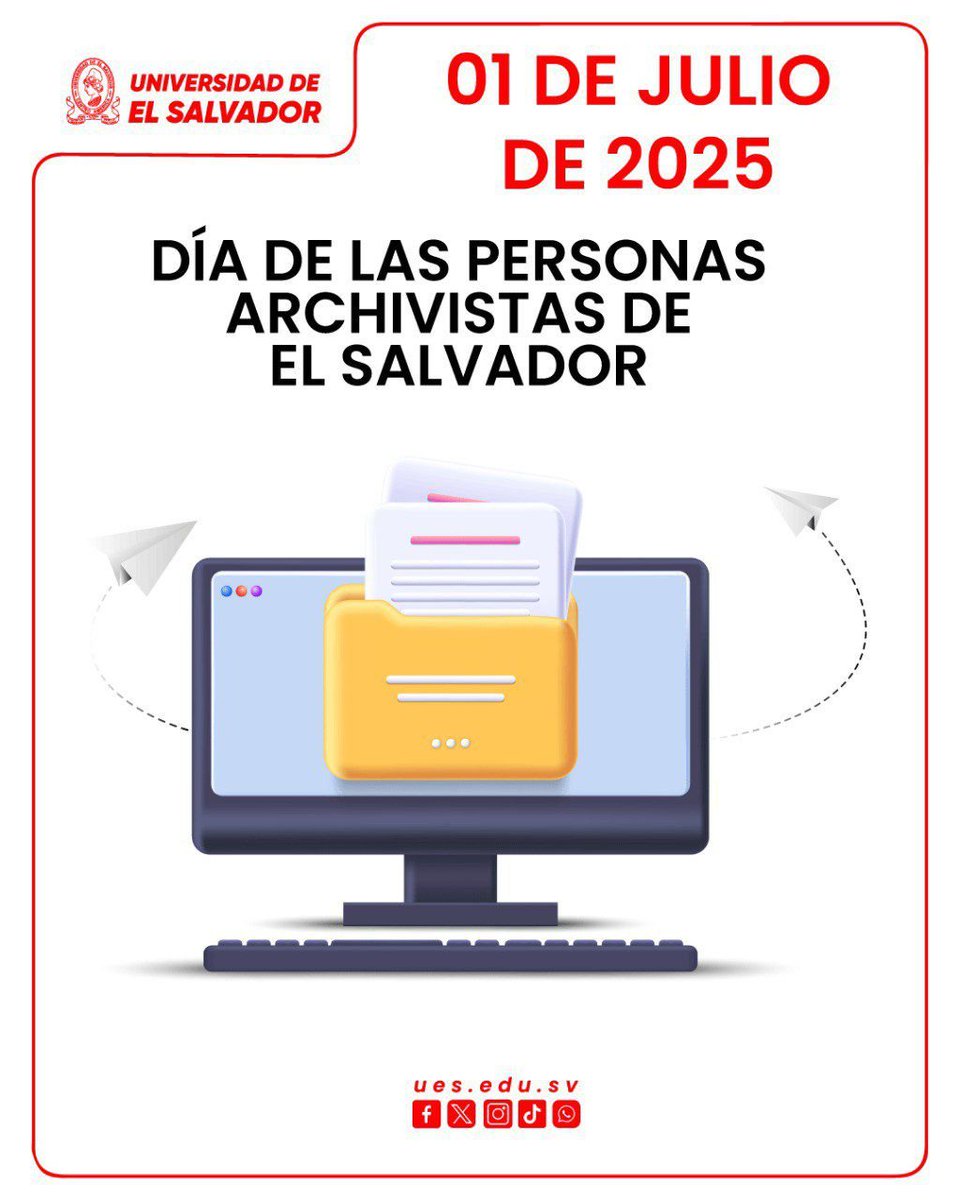 📁 En el Día de la Persona Archivista Salvadoreña, reconocemos con orgullo a quienes resguardan nuestra memoria institucional con compromiso y excelencia.