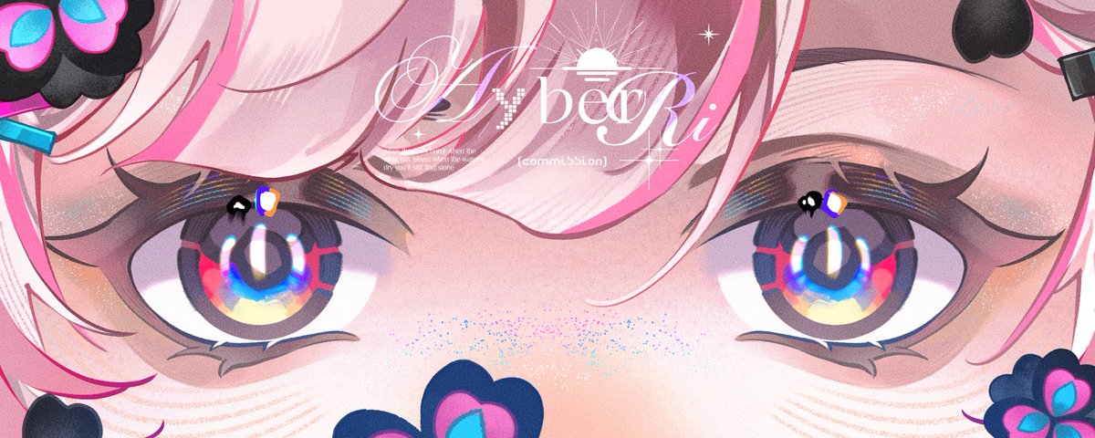 Eye banner for Eni <a href="/Eniretia_/">✨ Eni | Eniretia ✨</a> 
Thx for participating in the art raffle 💗💗

Comms open on Vgen: vgen.co/AyberRi
#Vgen #VGenComm