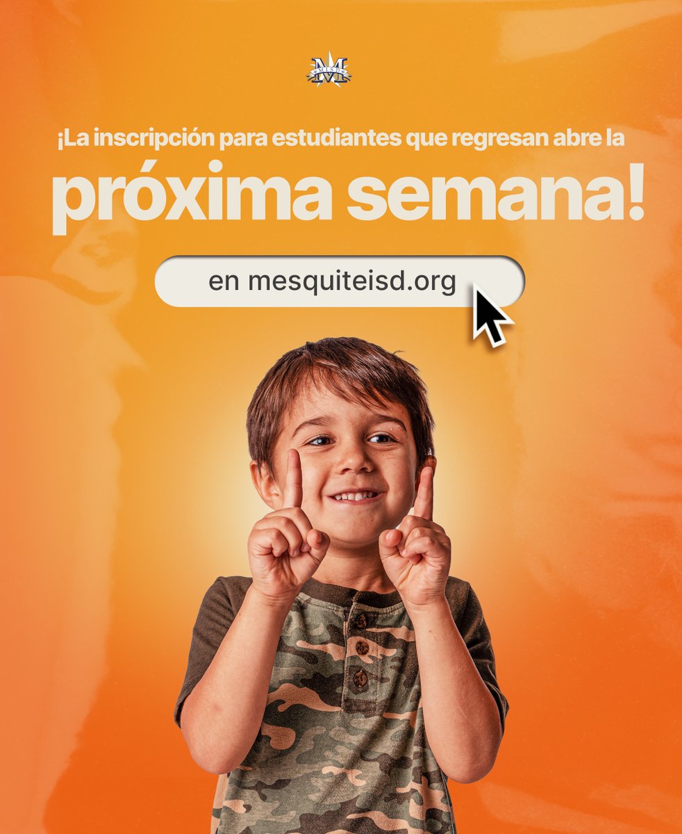 mesquiteisdtx's tweet image. Returning student registration opens next week! We can't wait to welcome your MISD student back for the new school year!
If you are new to the district, you can complete your online registration at mesquiteisd.org/enrollment