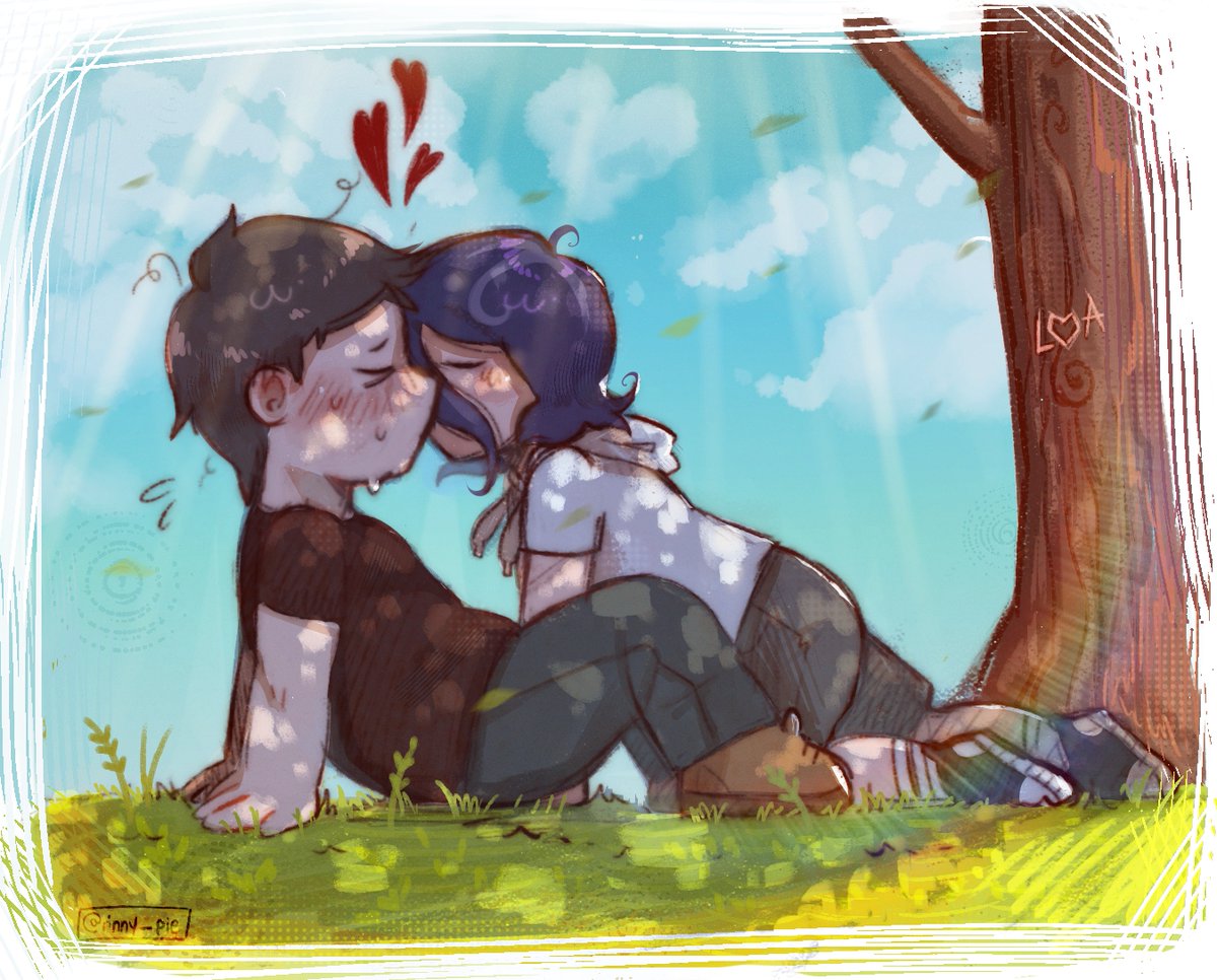 rinny_pie's tweet image. First kiss #ClinicalTrialgame #ClinicalTrialFanart
