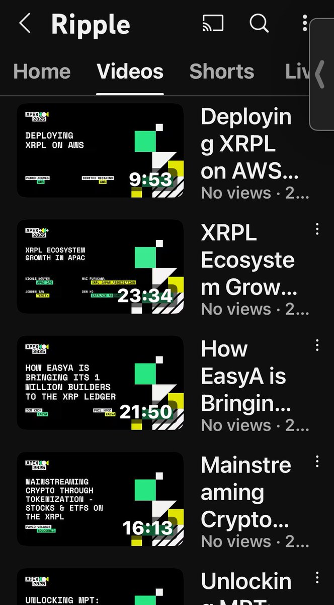 Just watched the first of many new uploads on the <a href="/Ripple/">Ripple</a> YouTube Channel from Apex 2025 Singapore 🇸🇬.
( 👀<a href="/Girin_Wallet/">Girin Wallet</a>)
