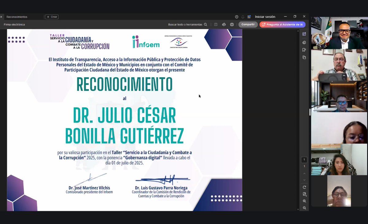 Julio César Bonilla Gutiérrez (@juliocbonillag) on Twitter photo 🤝 Agradezco al Comisionado Presidente del <a href="/Infoem/">Infoem</a>, <a href="/josemvilchis/">José Martínez Vilchis</a>, al Comisionado <a href="/lgparranoriega/">Gustavo Parra N</a> y a la Mtra. <a href="/yadctagle/">Yad Tagle</a> por la invitación a compartir reflexiones sobre el combate a la corrupción en este taller.
¡Un espacio valioso para fortalecer la integridad pública y la 🤝 Agradezco al Comisionado Presidente del <a href="/Infoem/">Infoem</a>, <a href="/josemvilchis/">José Martínez Vilchis</a>, al Comisionado <a href="/lgparranoriega/">Gustavo Parra N</a> y a la Mtra. <a href="/yadctagle/">Yad Tagle</a> por la invitación a compartir reflexiones sobre el combate a la corrupción en este taller.
¡Un espacio valioso para fortalecer la integridad pública y la