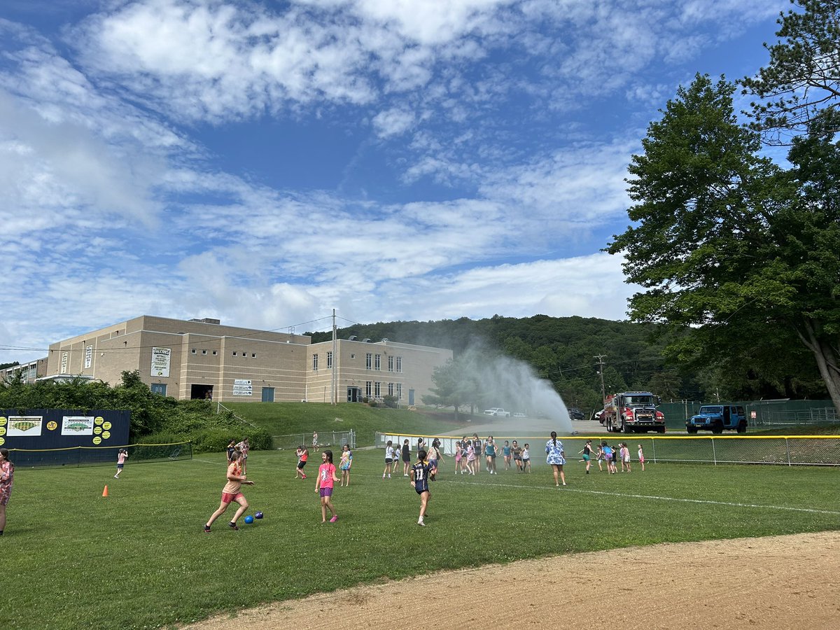 Huge thank you to the Milton Fire Company for keeping our girls cool at camp today! Thankful to have a wonderful community that supports our program, we had a blast! <a href="/jthsathletics/">JTHS Athletics</a>