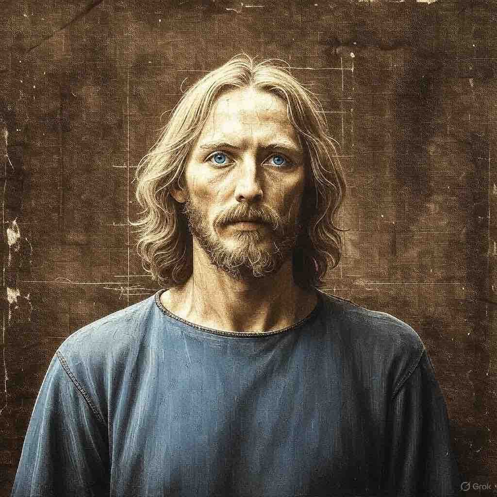 Shroud of Turin image colorized