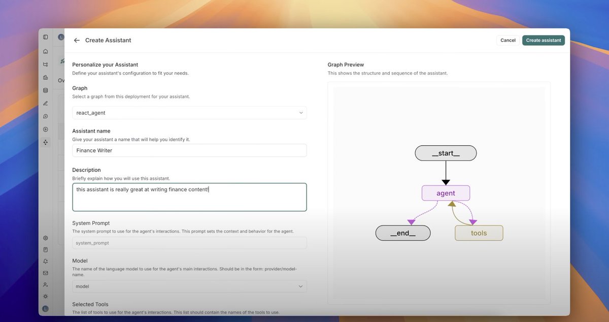 Define your agent logic once, then configure and deploy specialized versions on the fly with LangGraph Assistants.

In this video tutorial, you'll learn how to use LangGraph Assistants to:

🔧 Turn static agents into flexible, runtime-configurable systems
🧠 Build and manage