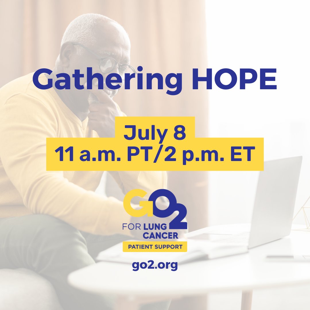GO2 for Lung Cancer (@go2forlungcancr) on Twitter photo Join our Gathering HOPE virtual group! If you or a loved one is impacted by #LungCancer, connect with others who understand. 🩵 
📆 July 8 
🕔 11 a.m. PT/2 p.m. ET 
Register now & find hope, friendship, & support! go2.org/resources-and-… Join our Gathering HOPE virtual group! If you or a loved one is impacted by #LungCancer, connect with others who understand. 🩵 
📆 July 8 
🕔 11 a.m. PT/2 p.m. ET 
Register now & find hope, friendship, & support! go2.org/resources-and-…