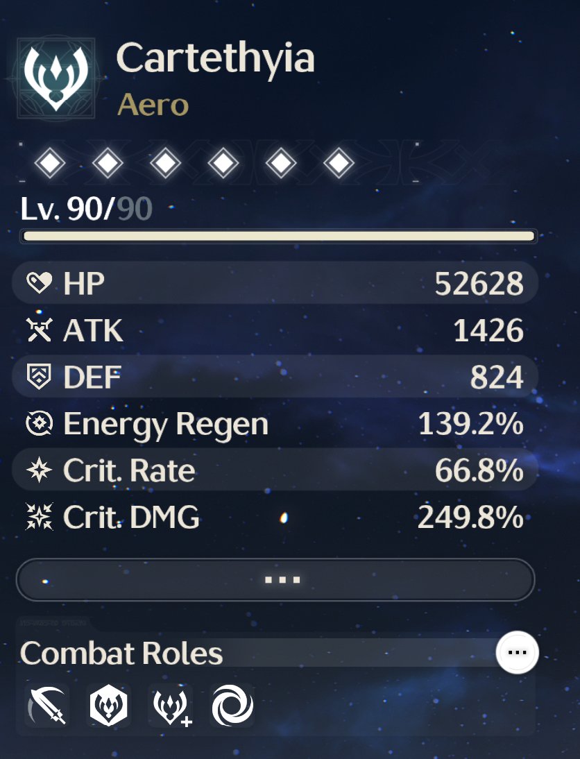 Don't know where to go now with my Carthetya build. Maybe some lucky rolls on CR... #WutheringWaves