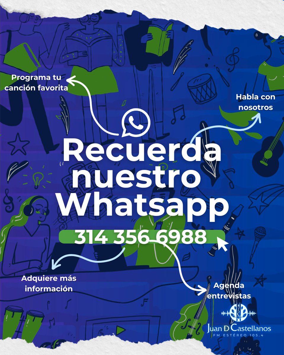 😎 hey, pasa por nuestro WhatsApp para recomendarnos esas #canciones y #artistas que quieres escuchar a través de nuestras ondas radiales ⚡️

#Emisora #Radio #Tunja #Boyacá #Música #Rock