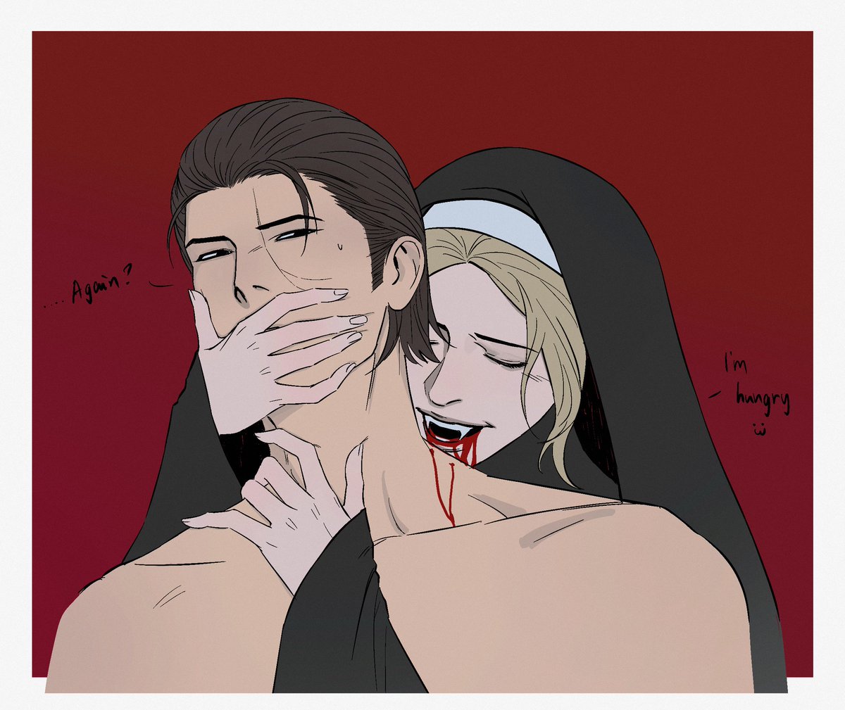 Untit1edxx's tweet image. Vampire nun AU Sissy
Johnny is mortal cuz he&apos;s adopted