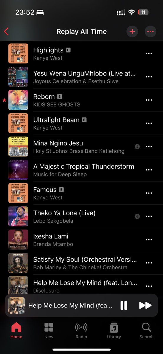 Mbiizozo's tweet image. My #ReplayAllTime. 

I be listening to everything.

#AllTimeChart 

These songs carried me through the most. #MusicistheAnswer, always!