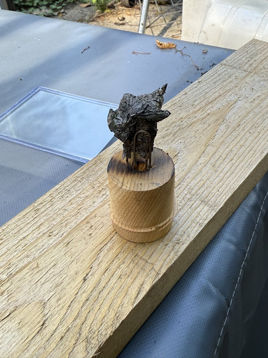 One extra crispy Bobby Bonilla baseball card offered to the baseball gods while ‘Meet the Mets’ played in the background.  #deathtotheswoon. <a href="/Mets/">New York Mets</a> <a href="/SNY_Mets/">SNY Mets</a> <a href="/HowieRose/">Howie Rose</a> <a href="/KeithRaad/">Keith Raad</a>