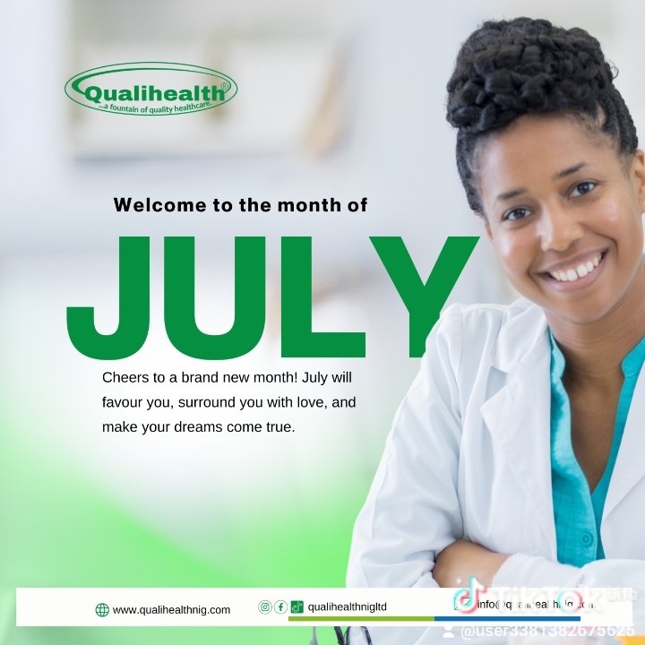 QualiHealthNig's tweet photo. July is here...
Happy New Month!!
This new month will bring you good health, happiness and hope.
We're committed to helping you achieve your health goals.
Let's make July an amazing month for us.🤗👍

📞07074815423
🌐https://t.co/ct7SUh1Loi

#HappyNewMonthEveryone
#pharmaceutical https://t.co/9pZWuuKXu7