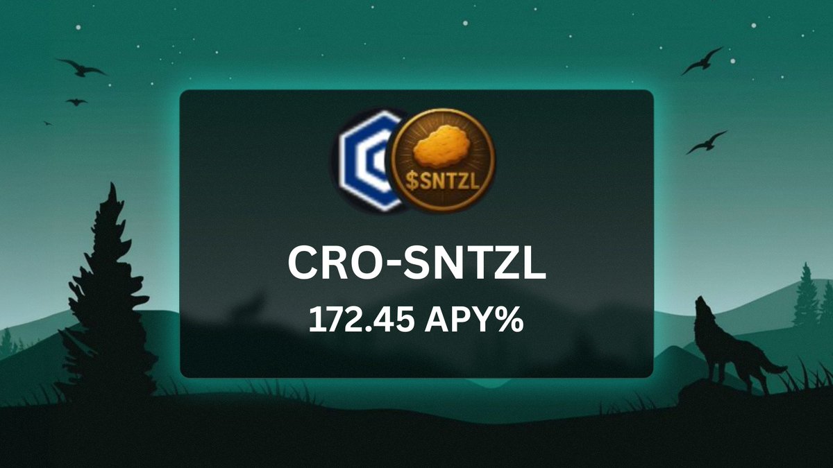 Vault of the day:

$CRO - $SNTZL 🐔

APY: 172.45% 🔥

TVL: $13,320+ 💵

ENDS: 12th August 🗓️

Farm smarter on CompoundR 🧑‍🌾
