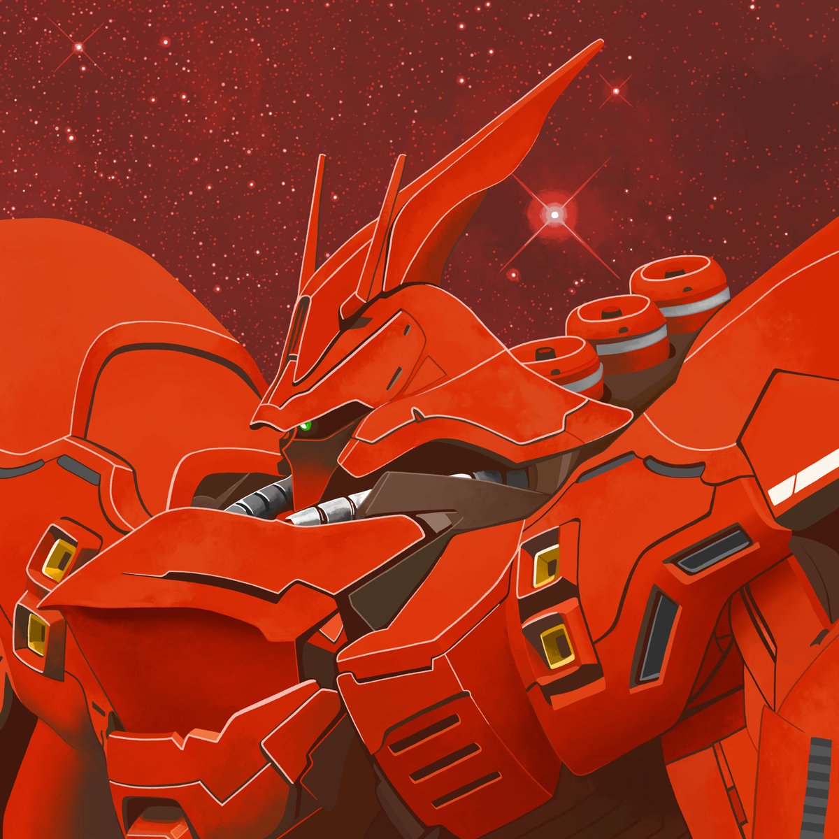 Got a new tablet and decided to test it out by drawing Sazabi