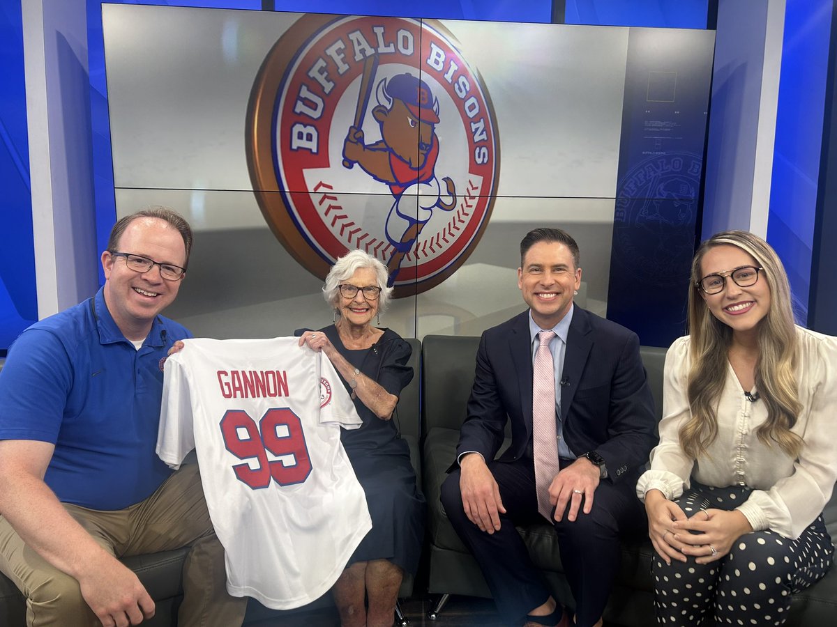 Dave Greber (@davegreber4) on Twitter photo I’ll clip the interview here when it gets posted, but in the meantime, <a href="/4KelseyAnderson/">Kelsey Anderson</a> and I just had the incredible pleasure of welcoming Elizabeth Gannon to the studio. She’s been to every <a href="/BuffaloBisons/">Buffalo Bisons</a> Independence Eve game since 1997! We love her! I’ll clip the interview here when it gets posted, but in the meantime, <a href="/4KelseyAnderson/">Kelsey Anderson</a> and I just had the incredible pleasure of welcoming Elizabeth Gannon to the studio. She’s been to every <a href="/BuffaloBisons/">Buffalo Bisons</a> Independence Eve game since 1997! We love her!