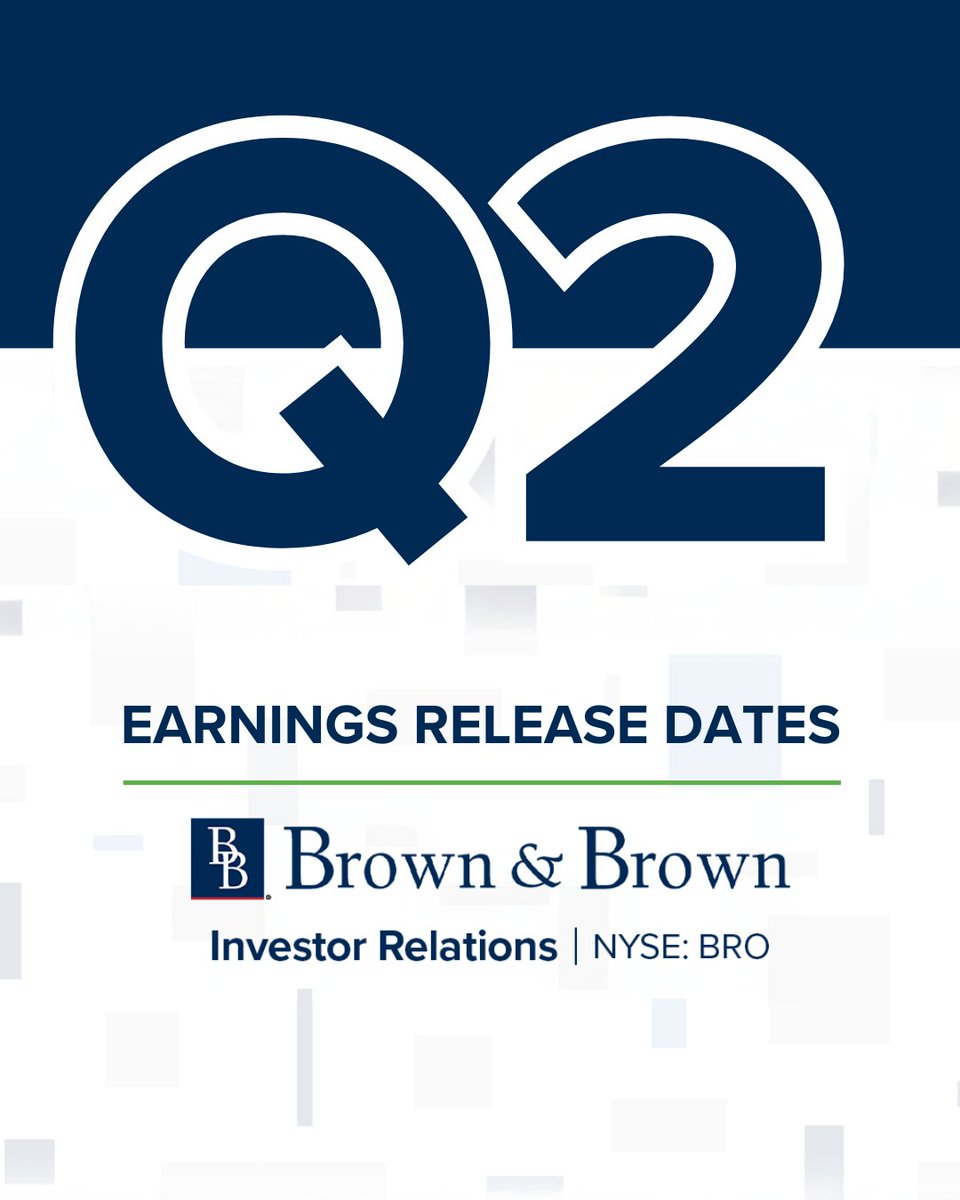 Our 2025 second-quarter earnings will be released after the close of the market ​on Monday, July 28, 2025.

On Tuesday, July 29, 2025, Powell Brown, President &amp; CEO, and Andrew Watts, EVP &amp; CFO, will host an investor update conference call concerning our second-quarter financial