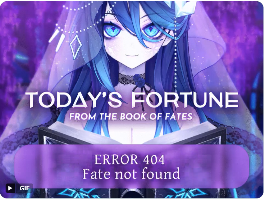 Finally. Fate has become as lazy as I am.