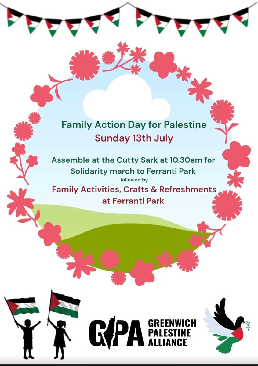 Transpontine's tweet image. A couple of Palestine solidarity events coming up in Greenwich and Croydon