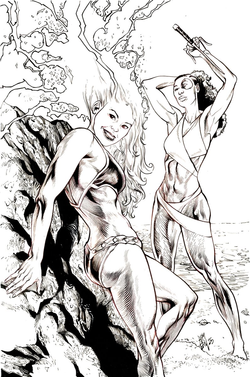 4TalesPodcast's tweet image. Want some original artwork by the extraordinary artist Sean Hill @SeanDamienHill?
Back the Panels in Paradise campaign today for your chance to get the cover to the book, along with 20 pages of amazing artwork from today's best comic creators. kickstarter.com/projects/wildf…