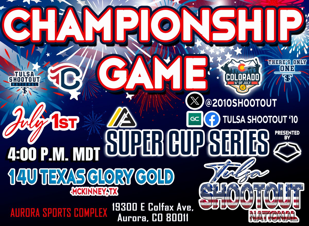 Championship bound! 
Super Cup Finals 4pm MDT 
•Aurora, Colorado 
🥎💪🏼💙🤍
#Theresonlyone #team #softball #family