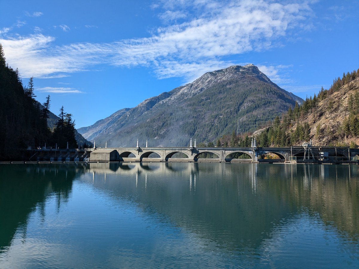 Check out this stunning shot of Diablo Dam in the North Cascades, captured by Allison Nguyen from People &amp; Culture! Want to explore the area and history of the Upper Skagit Hydroelectric Project? Join a Diablo Lake boat tour: ncascades.org/signup/program… #PhotoOfTheWeek