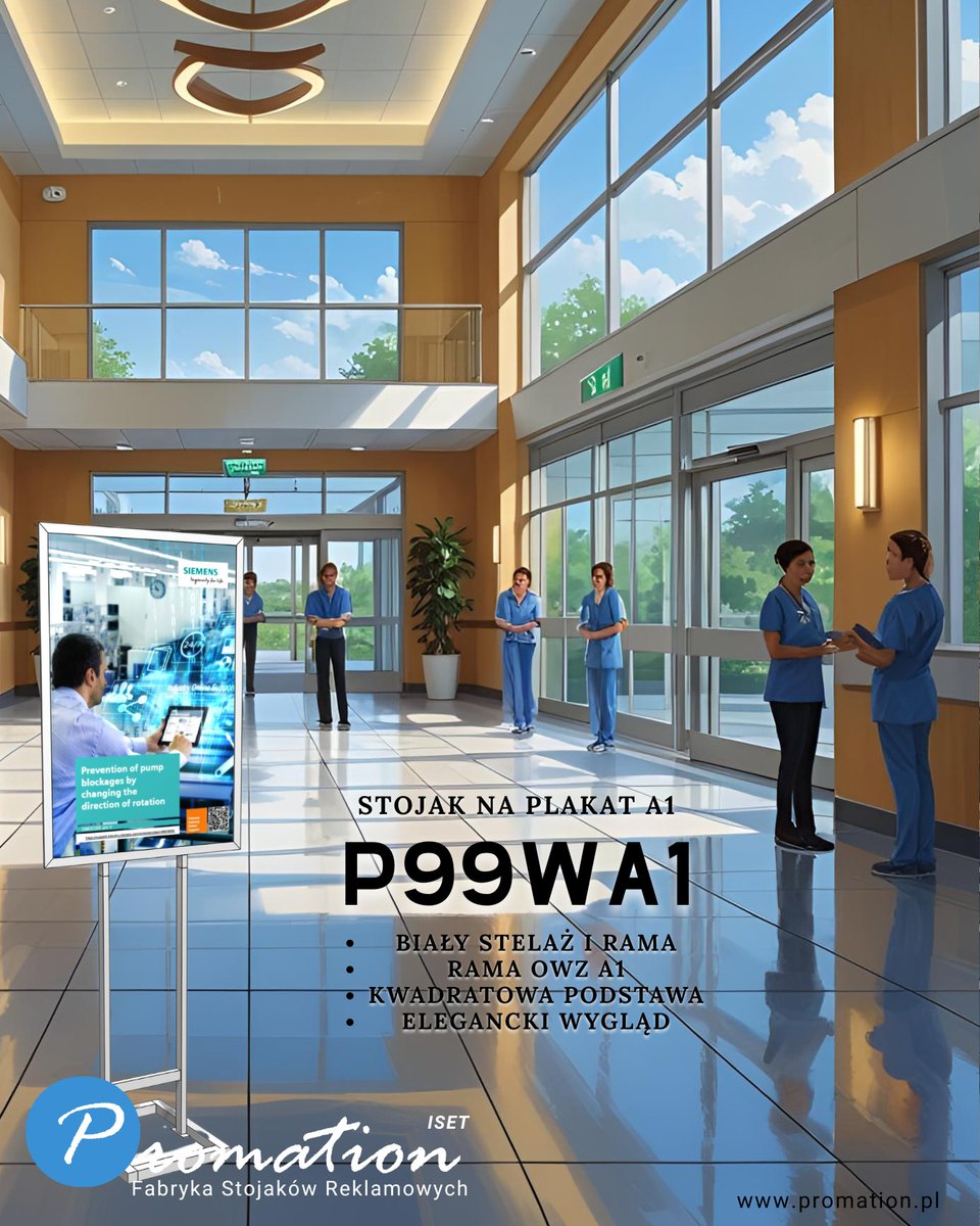 Promation_pl's tweet image. Biały stojak A1 z elegancką ramą i kwadratową podstawą. Idealny do przychodni, salonów spa, banków, i biur. Stylowy i praktyczny.

#pos #ekspozycja #białystojak #plakatA1 #reklama

promation.pl/stojaki-na-pla…