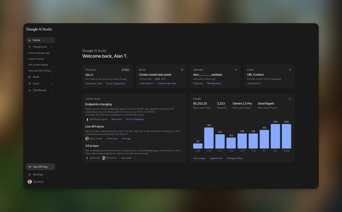 An early look at the future of AI Studio (home page)