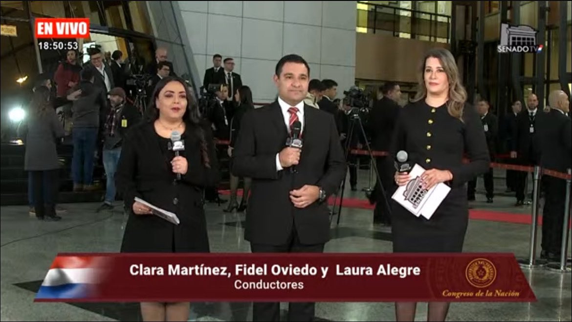 Senado TV (@senadotv24) on Twitter photo 🔴 EN VIVO – Previa del Informe de gestión del presidente <a href="/santipenapy/">Santiago Peña</a> ante el Congreso Nacional.
Conducen <a href="/Clarymv/">Clarita Martínez Verdún</a> <a href="/OviedoFidel/">Fidel Oviedo</a> @aleghrearual
Canal 24: IPTV Copaco
Canal 4: Tigo star
YouTube: youtube.com/live/8AXswWBEl… 🔴 EN VIVO – Previa del Informe de gestión del presidente <a href="/santipenapy/">Santiago Peña</a> ante el Congreso Nacional.
Conducen <a href="/Clarymv/">Clarita Martínez Verdún</a> <a href="/OviedoFidel/">Fidel Oviedo</a> @aleghrearual
Canal 24: IPTV Copaco
Canal 4: Tigo star
YouTube: youtube.com/live/8AXswWBEl…