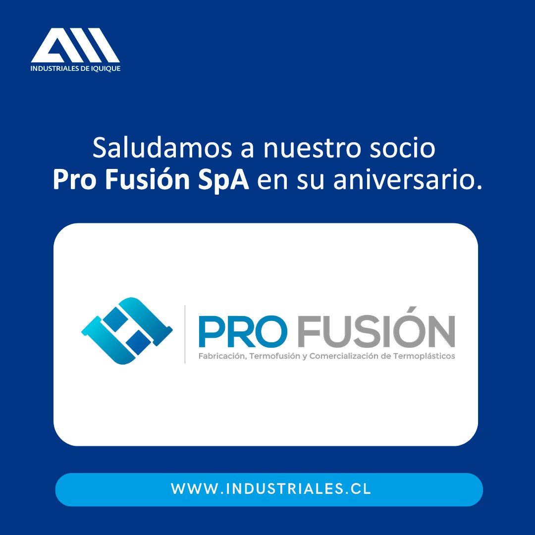 aiigremio's tweet image. [#AniversarioSocioAII]
Saludamos a nuestro socio #ProFusion en su aniversario.