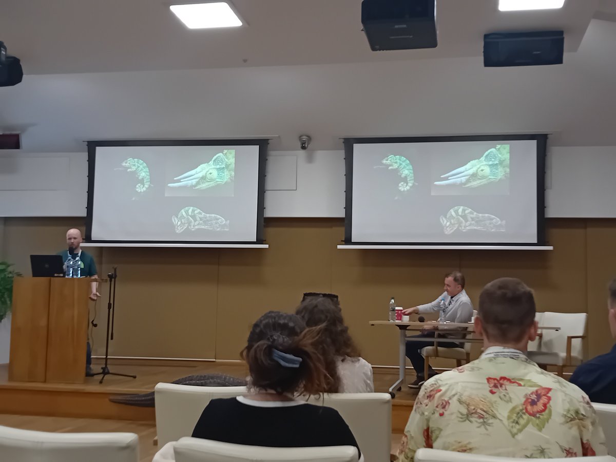 palaeophd's tweet image. Andrej Ĉerňanský describes the fascinating &apos;#Evolution of #chameleons revealed by three-dimensionally preserved #fossils from #Africa&apos; at #EAVP2025