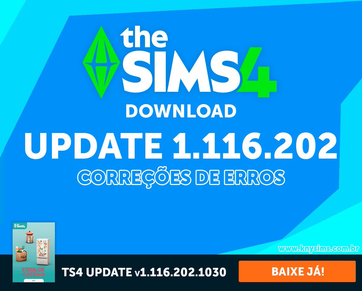The Sims 4 Atualização 1.116.202.1030 de 01 de Julho já está disponível para download no KnySims!

⚙️A atualização é uma preparação para o lançamento do novo pacote de expansão, Natureza Encantada, em 10 de julho, além de incluir correções de bugs e melhorias.