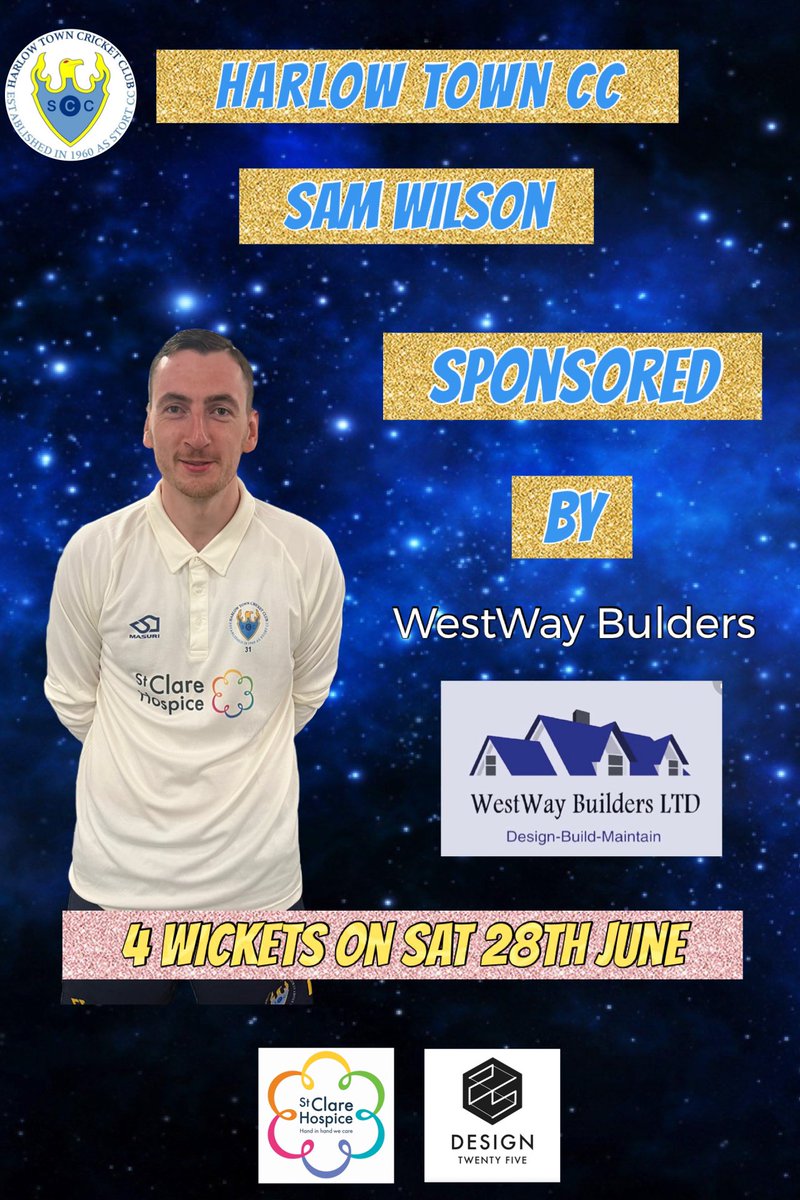 Harlow Town CC (@harlowtowncc) on Twitter photo This weekend see some of our sponsored players put in some big performances.
<a href="/danbaldwin_/">Dan Baldwin</a> scoring 72 runs & also taking 4 wickets with the ball. @big_daves_man_caves01
@sam_wxlson leading from the front taking 4 wickets @westway_builders
#upthetown #goodjob This weekend see some of our sponsored players put in some big performances.
<a href="/danbaldwin_/">Dan Baldwin</a> scoring 72 runs & also taking 4 wickets with the ball. @big_daves_man_caves01
@sam_wxlson leading from the front taking 4 wickets @westway_builders
#upthetown #goodjob