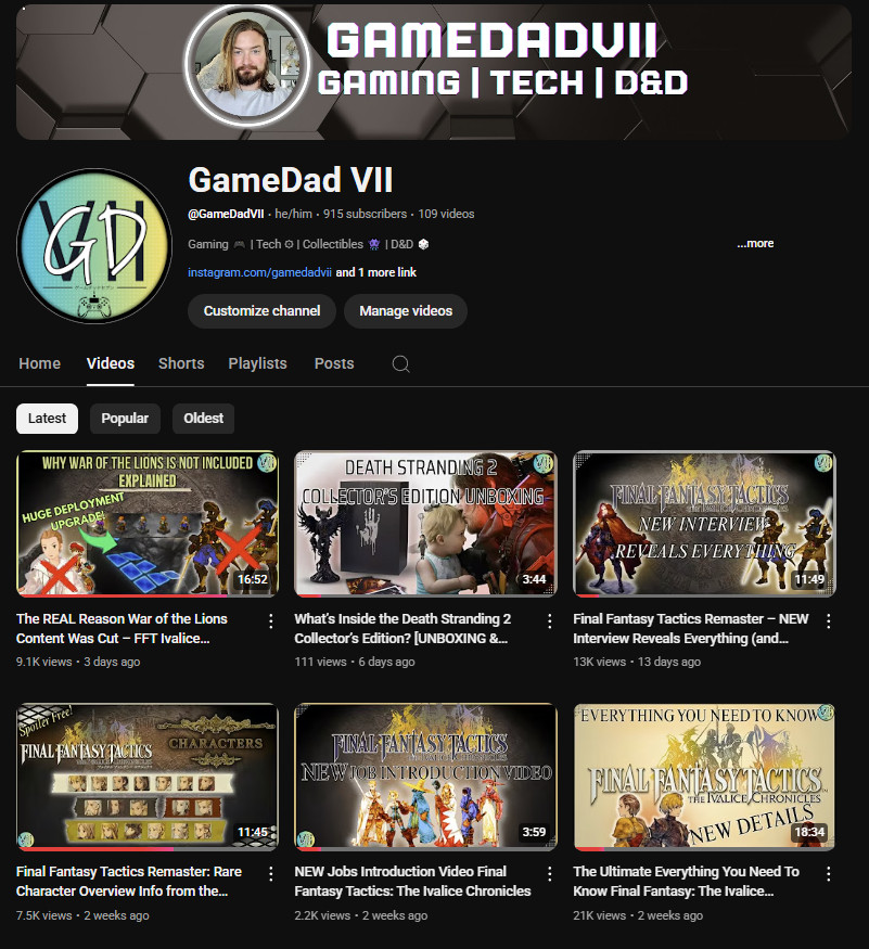 GameDadVII's tweet image. A reintroduction post!

👋Hi, I&apos;m GameDadVII  

I&apos;m a pretty laid back guy, and really enjoy:  

🎮 Gaming  
🎨 3D Printing &amp;amp; Painting  
🏋️ Staying Active  
👨‍👩‍👦‍👦 My Family  
🎲 D&amp;amp;D 
📽️ Making Youtube Content 
👷 Home Projects
