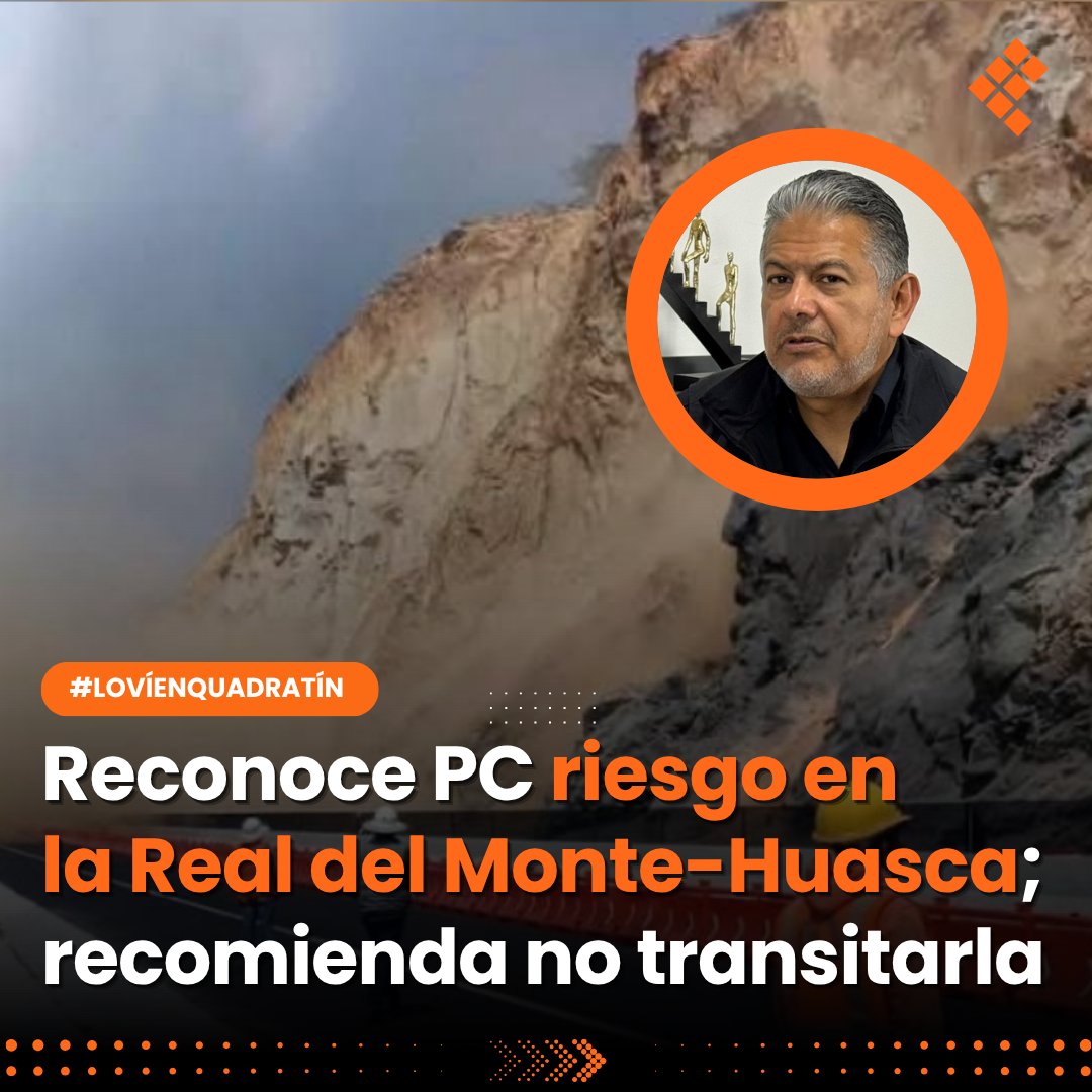 🔴👉 El funcionario estatal advirtió que dicha vía carretera está en una zona de riesgo y el exceso de agua modificó la estructura de resistencia de un cerro.
acortar.link/BLzN6w

#LoVíEnQuadratín