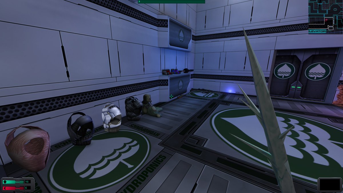 Too much gear in System Shock 2? Make a gear pile. I like to use the elevator foyer in Hydroponics since it's close to a charging station.
