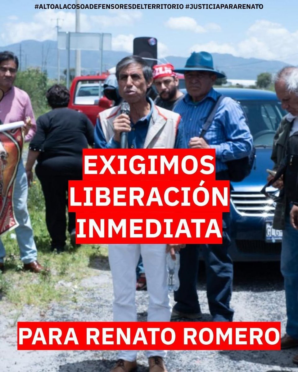 saboteamos's tweet photo. ALERTA URGENTE🚨🚨🚨
Capturan al compa Renato Romero, líder del movimiento popular que lucha contra la infamia cometida por Granjas Carroll. 
Exigimos al gobernador de Puebla @armentapuebla_ su liberación.
El gobierno de Puebla reprime y encarcela a activistas en resistencia. https://t.co/BdflMw5DZi