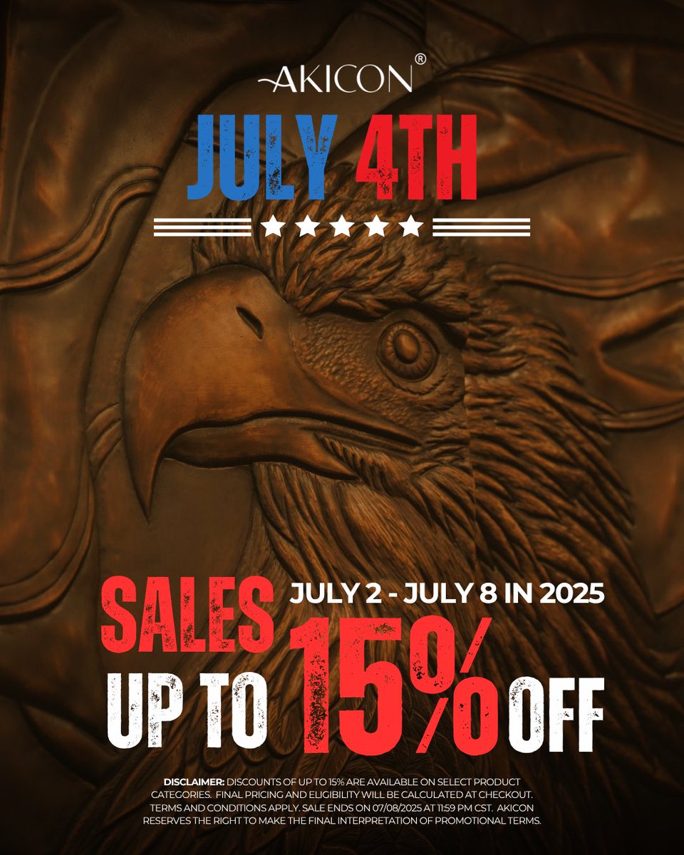 akicon_inc's tweet photo. 🇺🇸 Celebrate Freedom with Style!

🔥 July 4th Sales are HERE! From July 2–8, enjoy up to 15% OFF on select Akicon products!

From handcrafted luxury range hood to copper sink — elevate your home with timeless craftsmanship.

📅 Limited time only. Don’t miss out! https://t.co/2g27KC5uUi