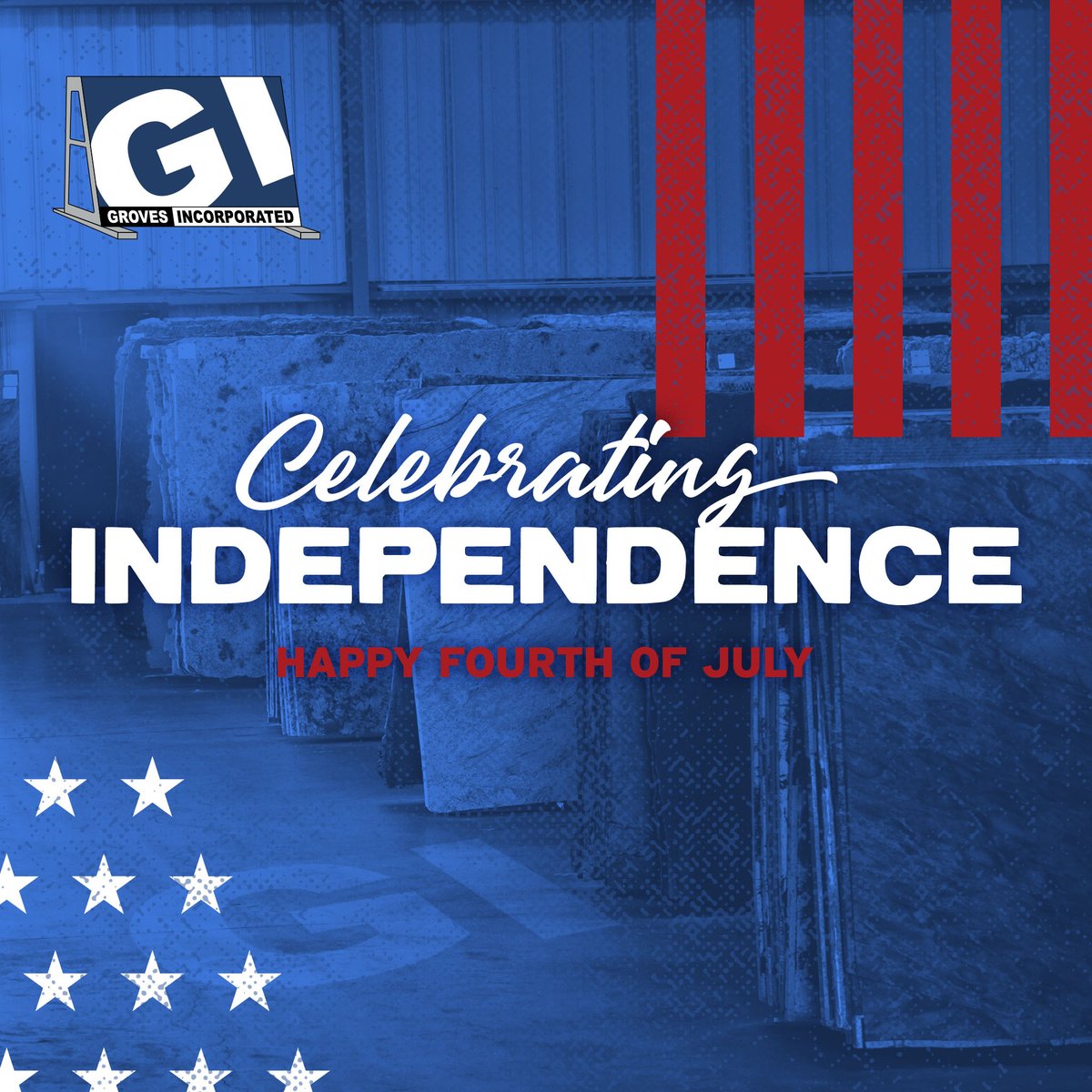 GrovesInc's tweet image. As we celebrate the Fourth of July, we pause to reflect on the strength, sacrifice, and spirit that built this great nation. Wishing you a safe and meaningful Independence Day from all of us at Groves.