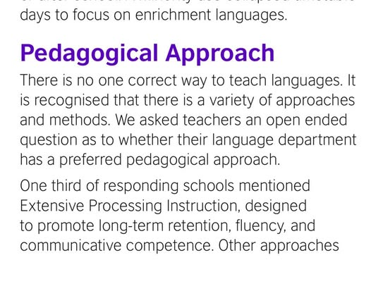 Dr Gianfranco Conti (@gianfrancocont9) on Twitter photo The latest British Council's English Trends 2025 report is out! On page 21: one third of the respondent schools use EPI - the highest scoring approach mentioned ! Once again we surpassed the university of York's NCELP/LDP.
britishcouncil.org/sites/default/β¦
<a href="/JezequelR/">Ronan Jezequel</a> <a href="/MrVinalesMFL/">DylanViΓ±alesπββοΈπ§</a> The latest British Council's English Trends 2025 report is out! On page 21: one third of the respondent schools use EPI - the highest scoring approach mentioned ! Once again we surpassed the university of York's NCELP/LDP.
britishcouncil.org/sites/default/β¦
<a href="/JezequelR/">Ronan Jezequel</a> <a href="/MrVinalesMFL/">DylanViΓ±alesπββοΈπ§</a>