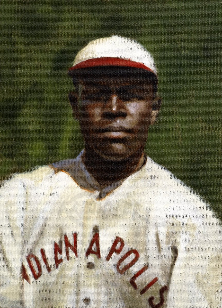 #OTD in 1888, Ben Taylor was born in Anderson, SC. A star of the independent Negro Leagues, his playing and coaching career spanned the decades, during which he was known as one of the best first basemen out there. Here's a color study of him with the Indianapolis ABCs in 1916.