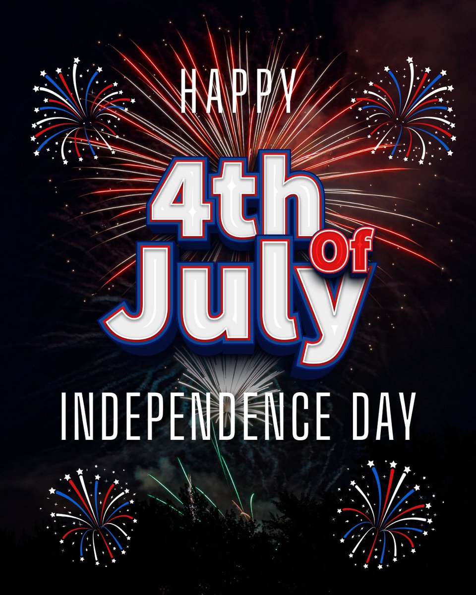 Wishing everyone a very Happy 4th of July! Our office is closed today &amp; reopens Monday, July 7th. Enjoy the celebrations! 🎆 #July4th #holiday #independenceday2025