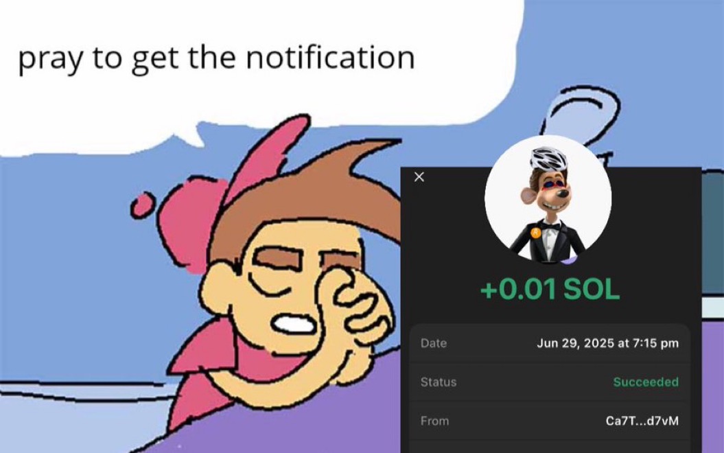 cryptoleeb's tweet image. 🚀 On the road to 1,000 followers
🎉 Giving away more SOL at the milestone!
To enter:
✅ Join my Telegram(t.me/+G_sf52ZD62o0Y…)
✅ Like + RT
✅ Follow
⬇️ Drop your SOL address below!
🔥 If you haven’t checked this out yet:
rugs.fun/?start=REF_V6V… is the BEST gambling site…