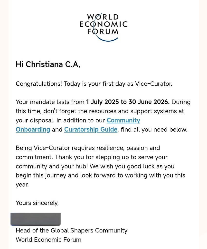 1st July is the Global Shapers Community new year. This year brings an opportunity for me to not only serve my community but also build my competence, as the new Vice Curator of the Port Harcourt Hub.

I’m excited about this journey and I welcome the growth it'll bring my way.💙