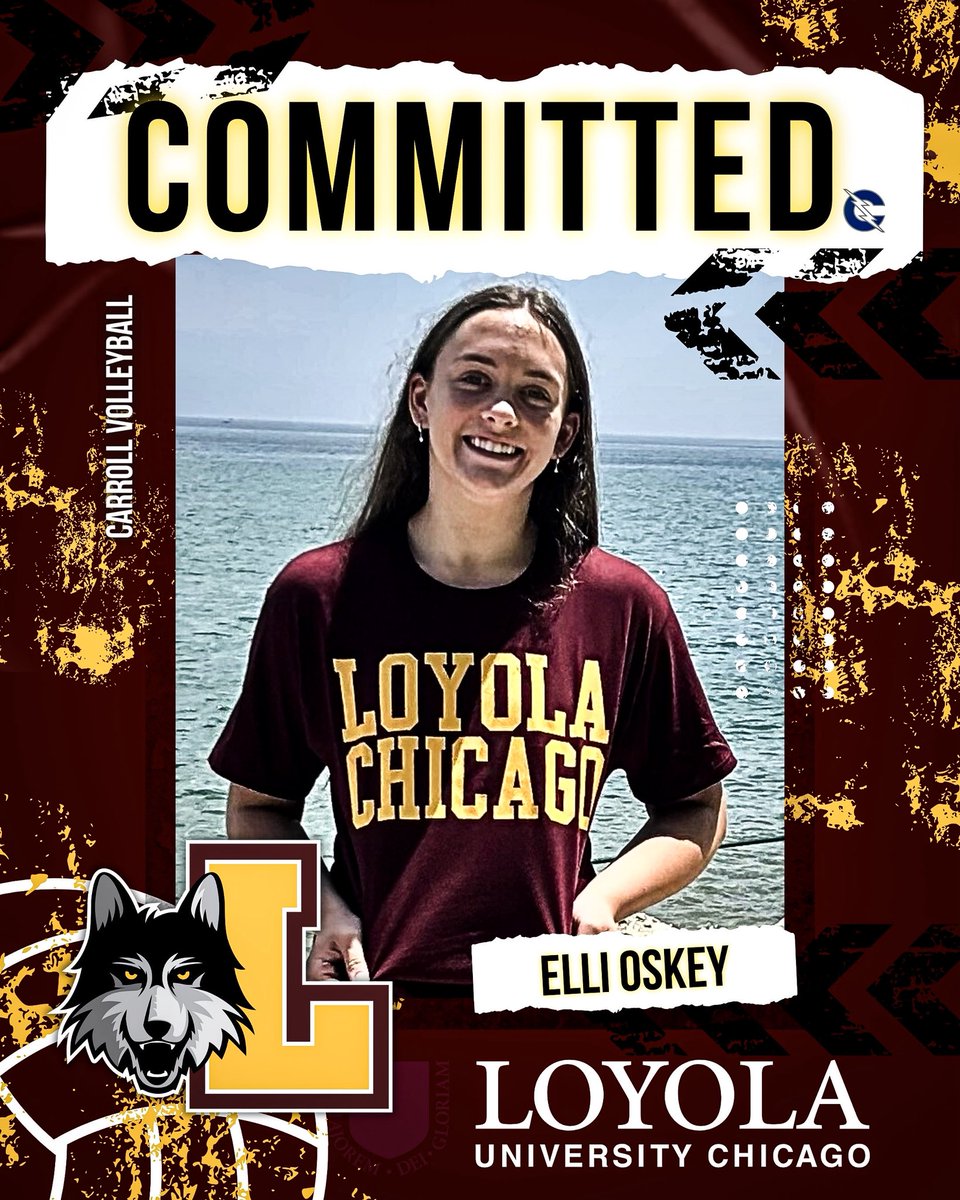 Congratulations to Elli Oskey on her commitment to play volleyball at Loyola University Chicago! 💙🏐♥️