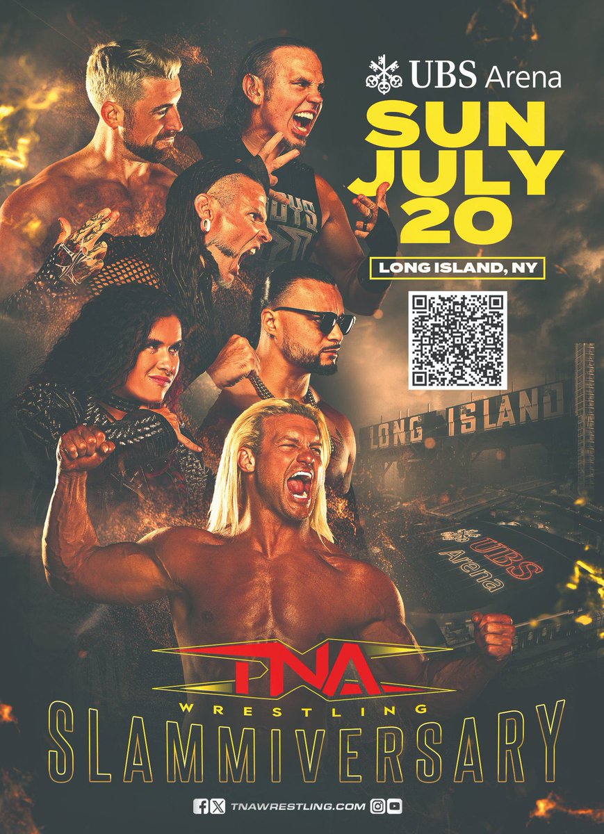 Get your tickets 
<a href="/ThisIsTNA/">TNA Wrestling</a> <a href="/UBSArena/">UBS Arena</a> 
#slammiversary