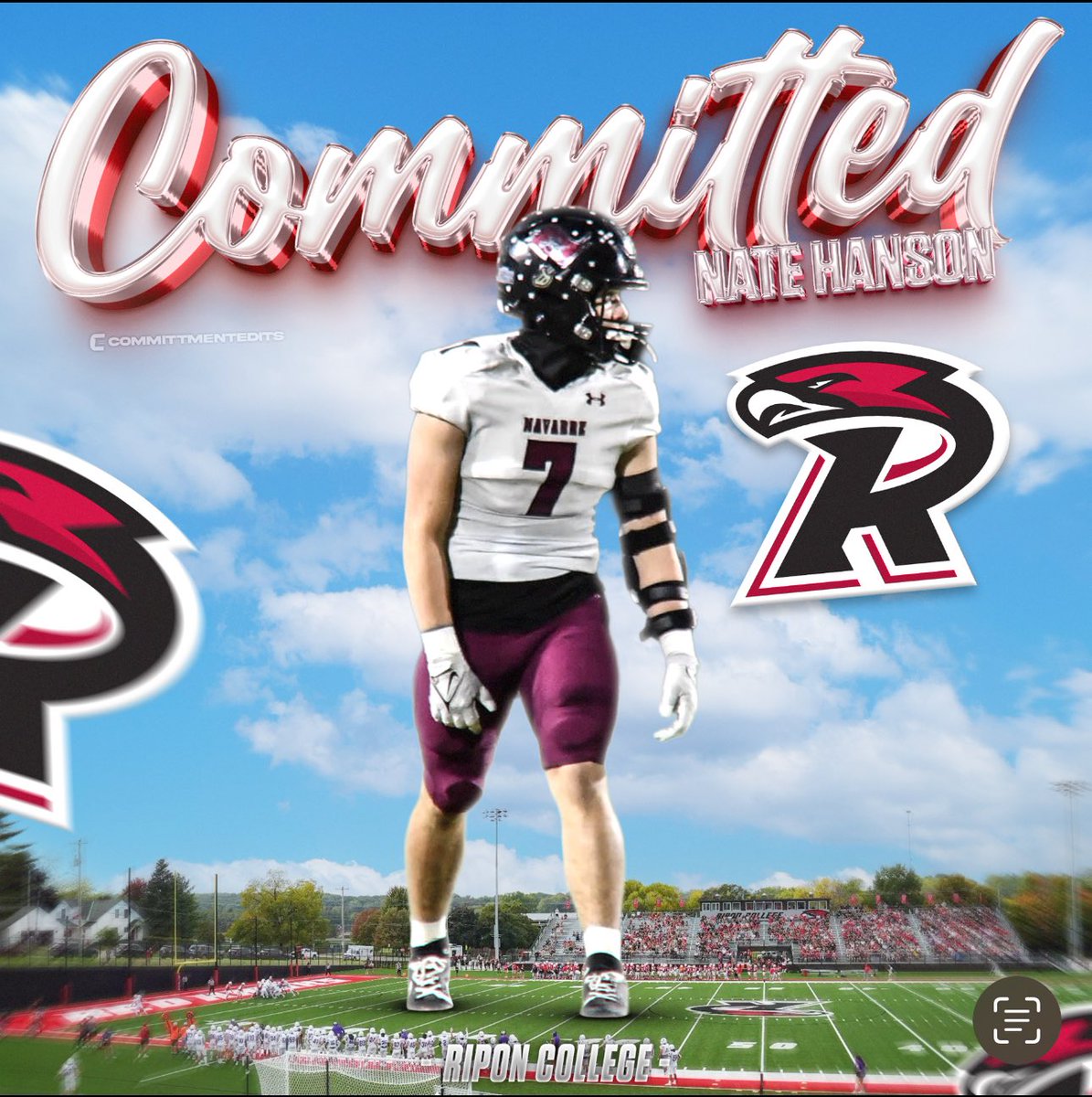 Nate Hanson (@nhanson424) on Twitter photo I’m extremely blessed to announce that I will be committing to <a href="/RiponRedHawkFB/">Red Hawk Football</a> . Thank you to <a href="/nellhubanks/">Ronell Hubanks</a> <a href="/coach_hepp/">Coach Hepp</a> for giving me this opportunity . And thank you to all of the <a href="/NHSRaidersFB/">Navarre High Raiders Football (FL)</a> coaches that developed me into the man I am today. #AGTG #COMMITED I’m extremely blessed to announce that I will be committing to <a href="/RiponRedHawkFB/">Red Hawk Football</a> . Thank you to <a href="/nellhubanks/">Ronell Hubanks</a> <a href="/coach_hepp/">Coach Hepp</a> for giving me this opportunity . And thank you to all of the <a href="/NHSRaidersFB/">Navarre High Raiders Football (FL)</a> coaches that developed me into the man I am today. #AGTG #COMMITED