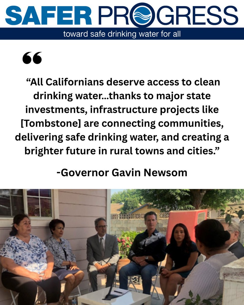 On 5/13, Gov. Newsom announced the groundbreaking of a $5M state-funded consolidation project in Sanger. 

This project is facilitated by the State Water Board’s SAFER program, which is accelerating access to safe drinking water for all Californians. 

📰: tinyurl.com/bdhs6wcp