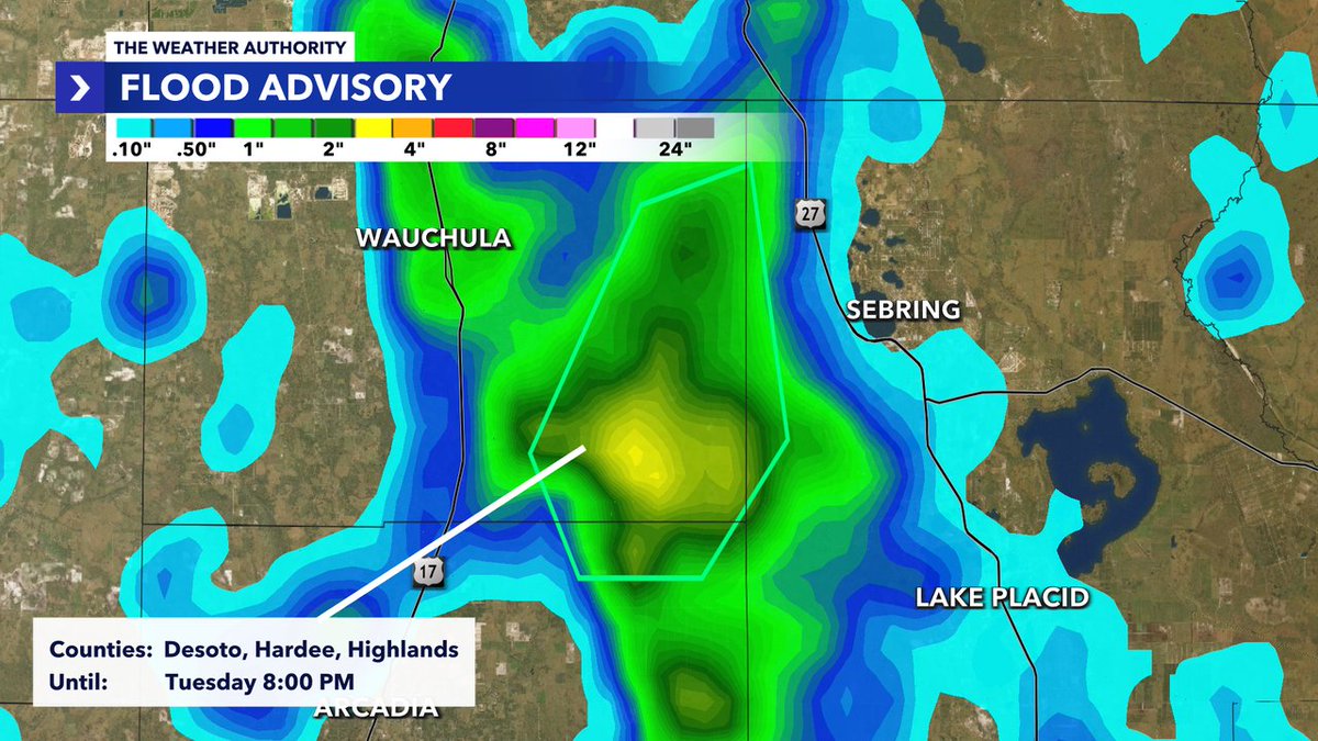 *FLOOD ADVISORY* issued for DeSoto, Hardee, Highlands County until 7/01 8:00PM. Track storms with Southwest Florida's WINK Live Doppler 3X: winknews.com/weather/